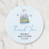 Watercolor New Chapter Begins baby boy++ shower Bedankjes Labels (Achterkant)
