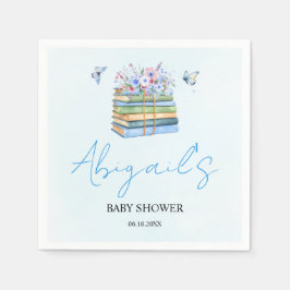 Watercolor New Chapter Begins baby boy shower Servet