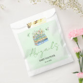 Watercolor New Chapter Begins green baby shower Bedankzakje (Gezegeld)