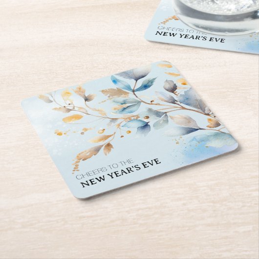 Watercolor New Year's Eve Party  Kartonnen Onderzetters (Schuin)