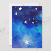 Watercolor Night Twinkle Little Star Gender Reveal Kaart (Achterkant)