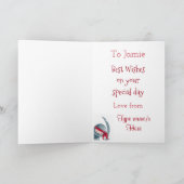 Watercolor Ninja, Verjaardagskaart Kaart (Binnen)