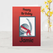 Watercolor Ninja, Verjaardagskaart Kaart (Gele Bloem)