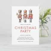 Watercolor Notenkraker Minimaal Kerstfeest Kaart (Staand voorkant)