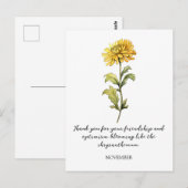 WATERCOLOR NOVEMBER CHRYSANTHEMUM BIRTH FLOWER BRIEFKAART (Voorkant / Achterkant)