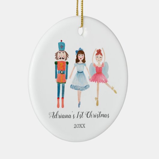 Watercolor Nutcracker Ballerina ornament (Rechts)