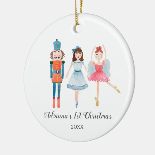 Watercolor Nutcracker Ballerina ornament (Links)