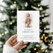 Watercolor Nutcracker Christmas Party Kaart