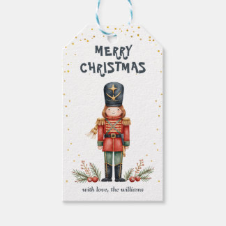 Watercolor Nutcracker Foot Guard Merry Christmas Cadeaulabel