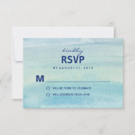 Watercolor Oceaan RSVP / Huwelijksreactiekaarten Kaartje