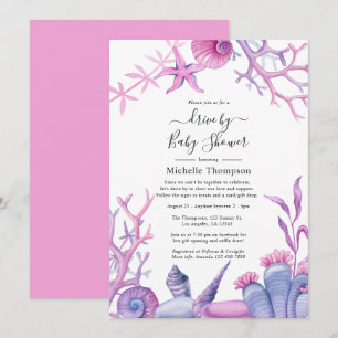 Watercolor Oceaanaanleiding Baby Shower Kaart