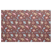 Watercolor Oceaanleven Gestructureerde Sangria Stof (Fat Quarter)