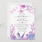 Watercolor Oceaans Leven Virtuele Baby Shower Kaart (Voorkant)
