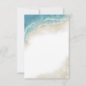 Watercolor Ocean Beach Summer Wedding RSVP Kaartje (Achterkant)