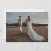 Watercolor Ocean Sea Summer Beach Photo  Save The Date (Achterkant)