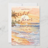 Watercolor Ocean Seaside Beach Bridal Shower Kaart (Voorkant)