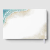 Watercolor Ocean Summer Beach Wedding Gastenboek (Achterkant)