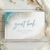 Watercolor Ocean Summer Beach Wedding Gastenboek