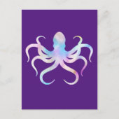 Watercolor Octopus -> Aquarel Octopus Briefkaart (Voorkant)