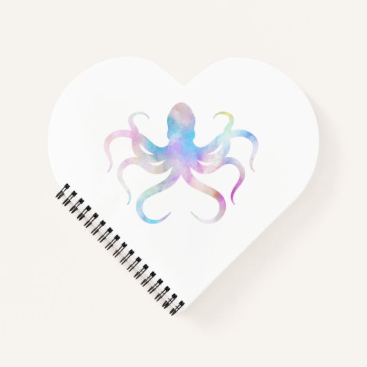 Watercolor octopus notitieboek (Voorkant)
