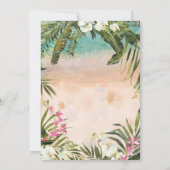 Watercolor oerwoud Palms Bruids Douche Uitnodiging (Achterkant)
