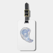 Watercolor Oester bagagelabel (Voorkant verticaal)
