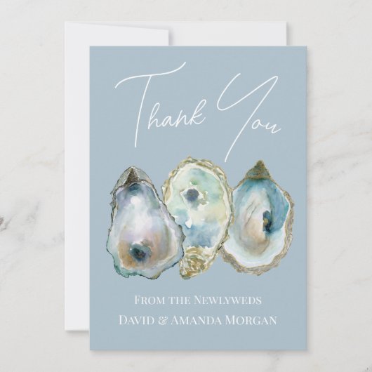 Watercolor Oester  Bedankkaart (Voorkant)