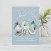 Watercolor Oester  Bedankkaart (Staand voorkant)