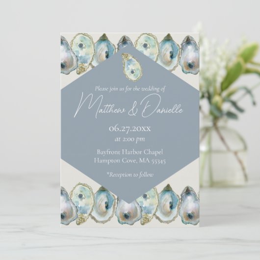 Watercolor Oester  Kaart (Staand voorkant)