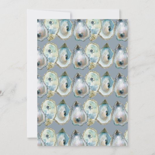 Watercolor Oester  Kaart (Achterkant)