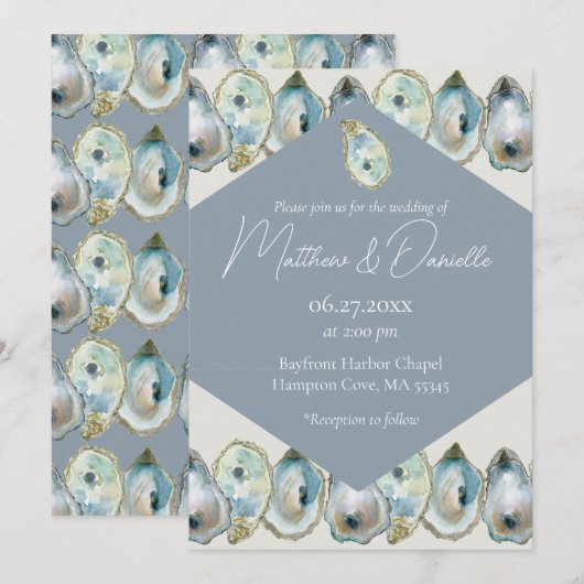 Watercolor Oester  Kaart (Voorkant / Achterkant)