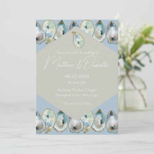 Watercolor Oester  Kaart (Staand voorkant)