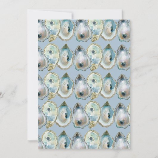 Watercolor Oester  Kaart (Achterkant)