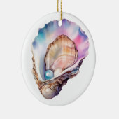 Watercolor Oester Keramisch Ornament (Rechts)
