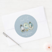 Watercolor Oester  Ronde Sticker (Envelop)