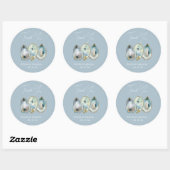 Watercolor Oester  Ronde Sticker (Vel)