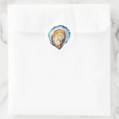 Watercolor Oester Schelp Ronde Sticker (Tas)