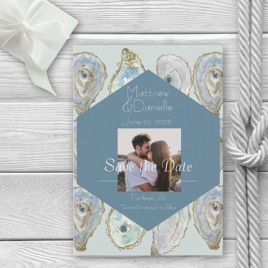 Watercolor Oesters Bruiloft Save The Date