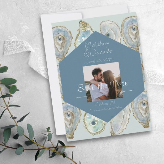 Watercolor Oesters Bruiloft Save The Date
