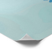 Watercolor of a super yacht poster (Hoek)