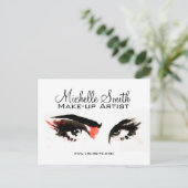 Watercolor ogen wimper extensie make-up branding briefkaart (Staand voorkant)
