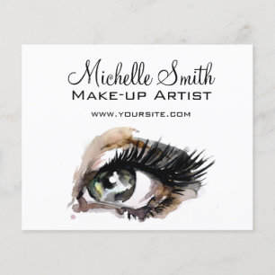 Watercolor ogen wimper extensie make-up branding flyer