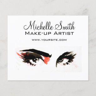 Watercolor ogen wimper extensie make-up branding flyer