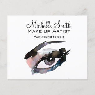 Watercolor ogen wimper extensie make-up branding flyer