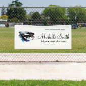 Watercolor ogen wimper extensie make-up branding spandoek (Insitu)