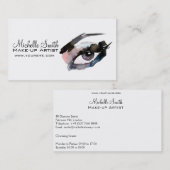 Watercolor ogen wimper extensie make-up branding visitekaartje (Voorkant / Achterkant)