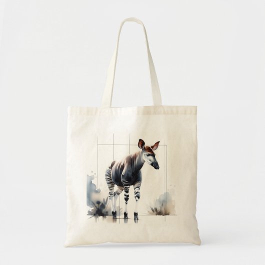 Watercolor Okapi AREF285 - Watercolor Tote Bag (Voorkant)