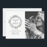 Watercolor olijfbladeren. Botanische krans. Italia Save The Date<br><div class="desc">Watercolor olijf save the date fotokaart. Neem contact met me op als je extra items nodig hebt.</div>