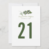 Watercolor Olijfgaard | Trouwtafel Nummer Kaart (Voorkant)