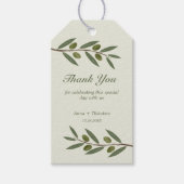 Watercolor Olijftak Bedank Cadeaubijsluiter Cadeaulabel (Voorkant)